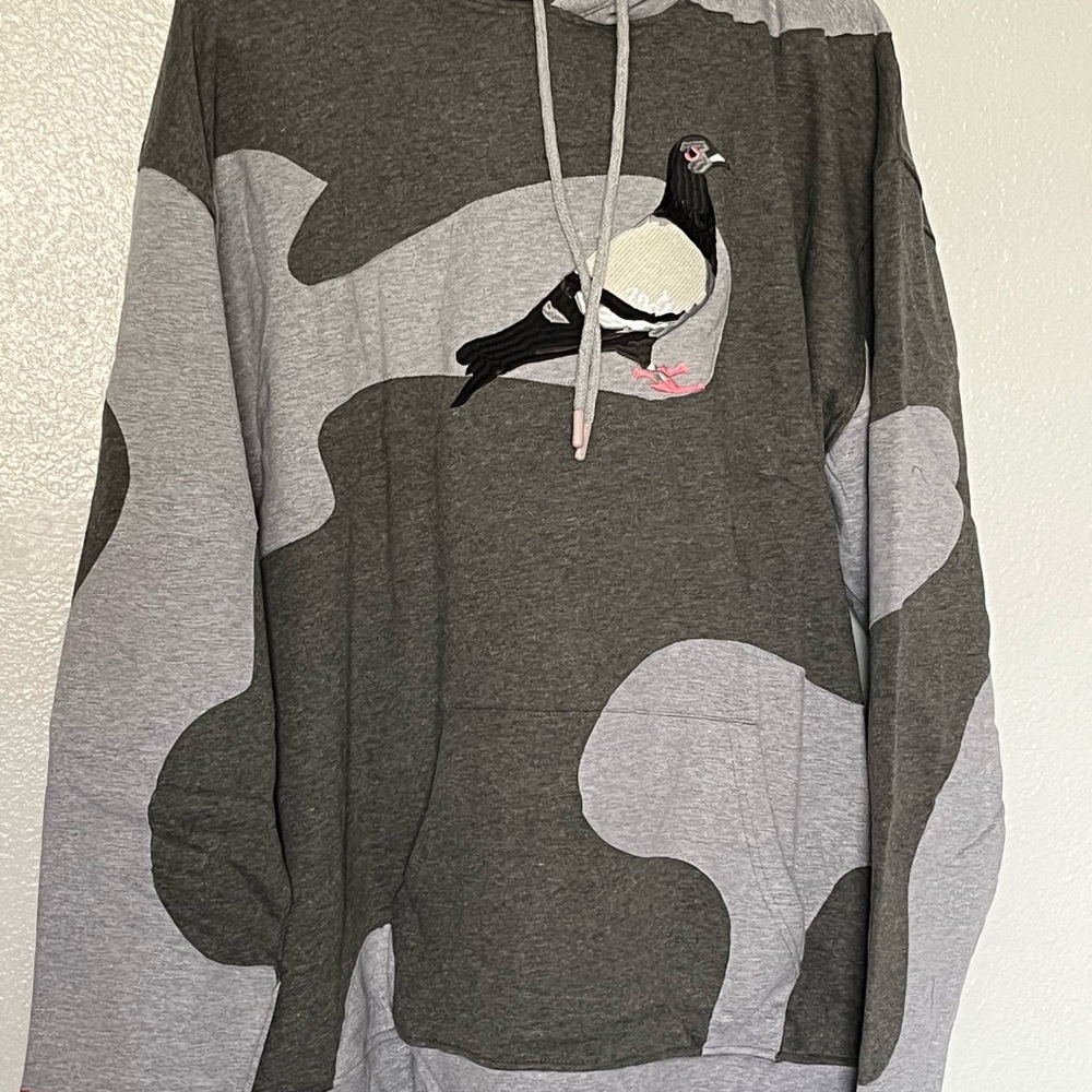 Staple Gray pigeon Hoodie in camo big and tall 3XL